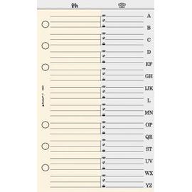 Répertoire alphabetique 20 positions en polypropylène 15/100e