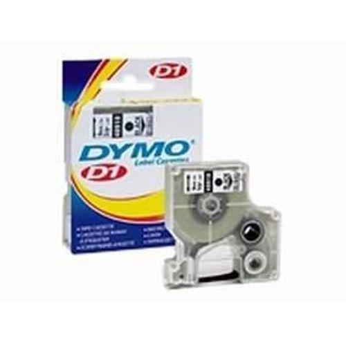 Cassette De Ruban Dymo D1 Noir Et Transparent
