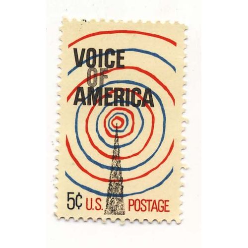 Timbre U S A Voice Of America, 5 Cents, Non Oblitéré