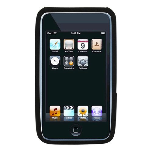 Housse Silicone Noire Skpad Pour Iphone 3g & 3gs