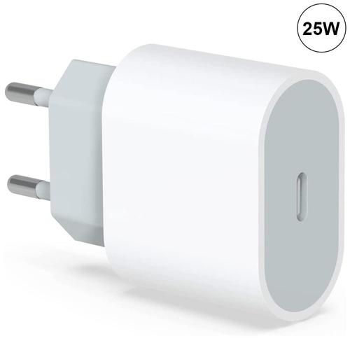 Chargeur Rapide Usb-C 25w Blanc Pour Samsung Galaxy A05 A05s A15 A25 A35 A55 - Booling