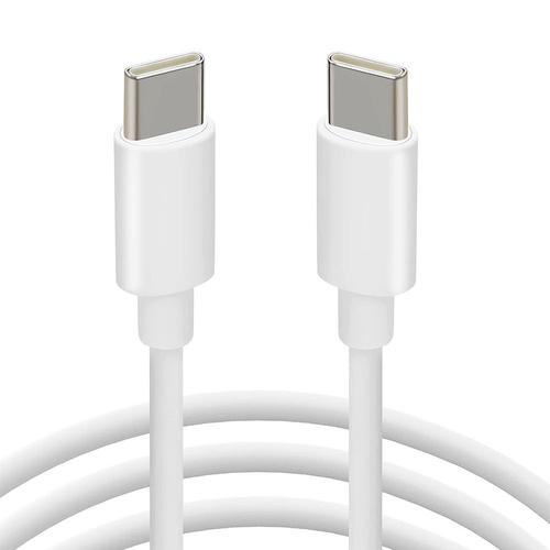 Câble USB-C pour Samsung Galaxy A05 A05s A15 A25 A35 A55 - 1 Mètre - Blanc - Charge Rapide - BOOLING