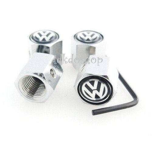Bouchon De Valve Antivol Vw Jeu De 4 Bouchons Accessoire Voiture Auto Tuning