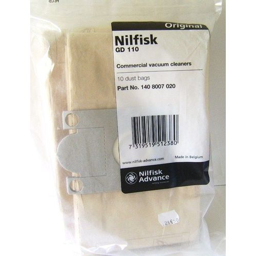 nilfisk 1408007020 - 10 sacs aspirateur nilfisk GD110