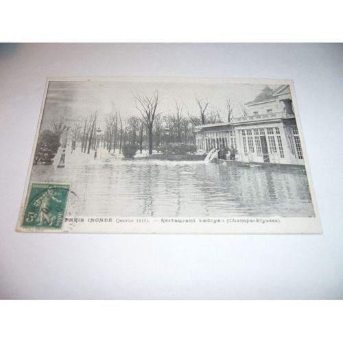 Paris Inondé (Janvier 1910) - Restaurant Ledoyen (Champs-Elysées)