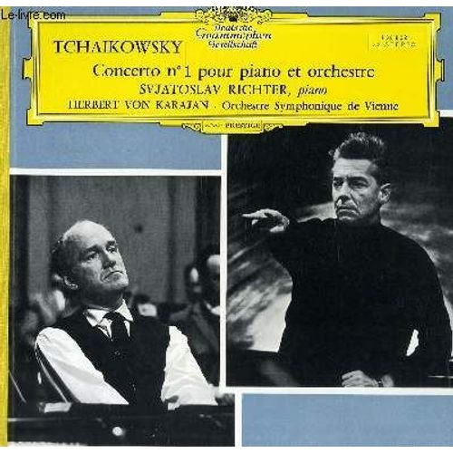 Disque Vinyle 33t Concerto N°1 Pour Piano Et Orchestre Par L'orchestre Symphonique De Vienne Sous La Direction De Herbert Von Karajan, Avec Svatoslav Richter Au Piano
