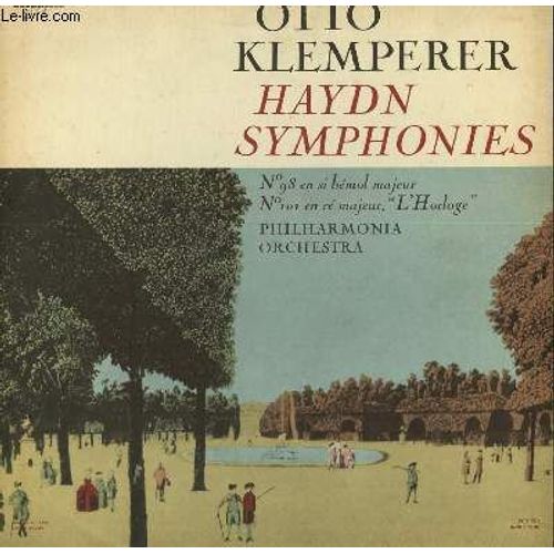 Disque Vinyle 33t Symphonie N°98 En Si Bemol Majeur / Symphonie N° 101 En Re Majeur L'horloge