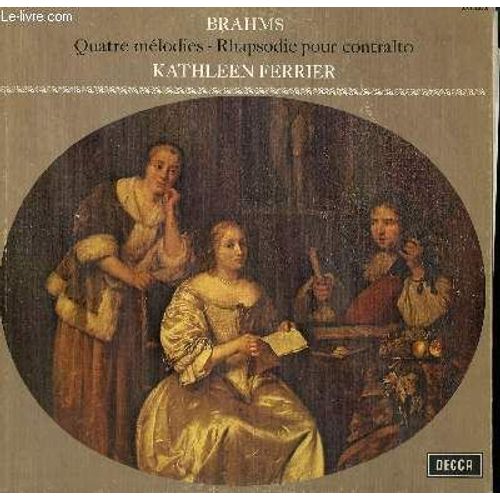 Disque Vinyle 33t Quatre Melodies Pour Contralto Par Kathleen Ferrier
