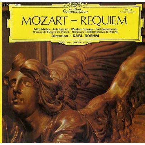 Disque Vinyle 33t Requiem. Par L'orchestre Philharmonique De Vienne Sous La Direction De Karl Boehm. Avec Les Chanteurs Edith Mathis, Julia Hamari, Wieslaw Ochman, Karl Ridderbusch Et Les ...