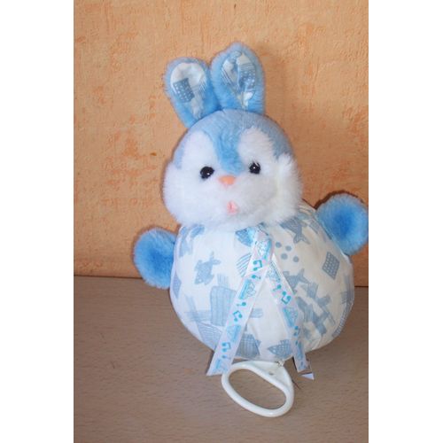 Boite A Musique Doudou Lapin Marque Nounours 25 Cm