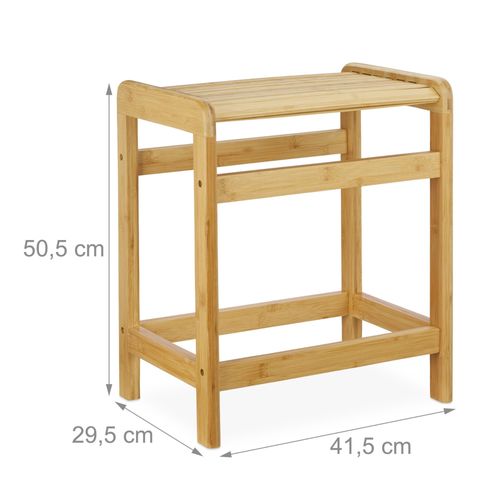 Tabouret De Bain Siège Meuble De Salle De Bain En Bambou Helloshop26 13_0002764