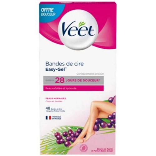 Bandes De Cire Veet Easy-Gel Peaux Normales X40 