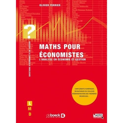 Maths Pour Économistes - L'analyse En Économie Et Gestion