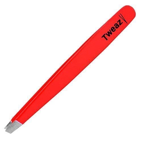 K-Pro Tweazy Pince À Épiler Professionnelle - Pincettes En Acier Inoxydable Pour L'épilation Des Sourcils (Neon Rouge) 
