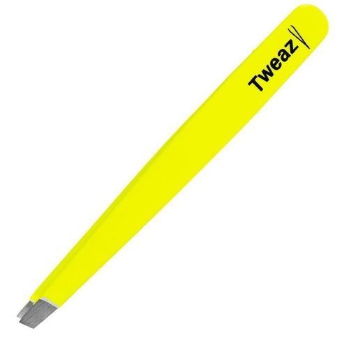 K-Pro Tweazy Pince À Épiler Professionnelle - Pincettes En Acier Inoxydable Pour L'épilation Des Sourcils (Neon Jaune) 