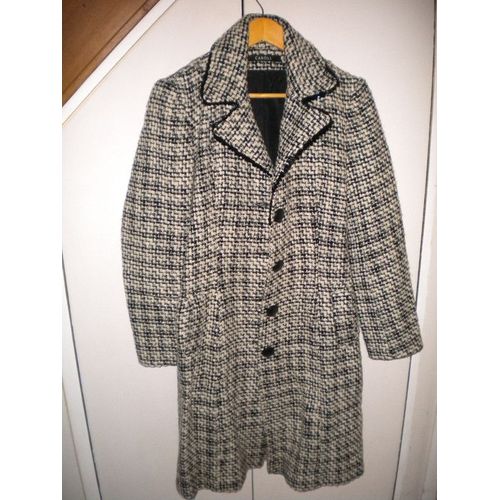 Manteau Noir Et Blanc Caroll