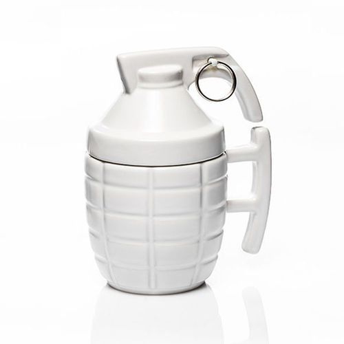 Mug Grenade À Goupille Métallique Tasse Café Et Pour Cappuccino