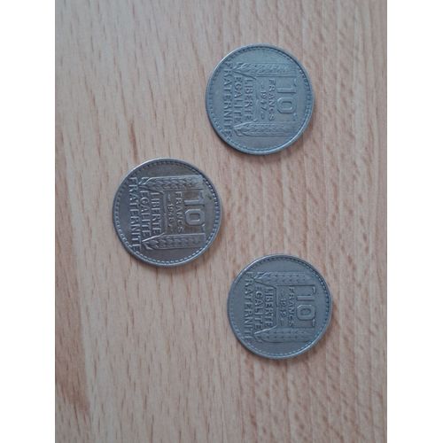 Lot De 3 Pièces 10 Francs Turin Frappées En 1947-1948-1949