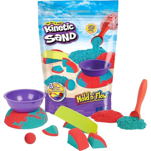 Kinetic Sand Mold N Flow 1.5lbs Play Sand With 3 Tools