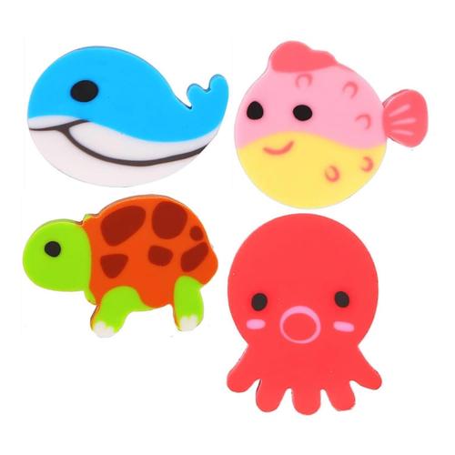 Deli Lot De 6 Gommes Écolier "Magic Zoo" 4 Designs Animaux Aléatoire Sans Pvc