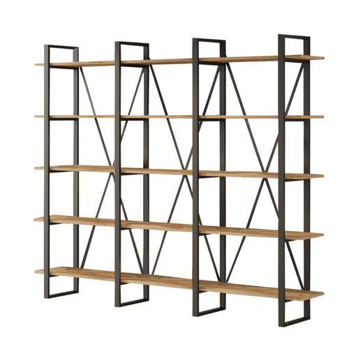 Meuble À Étagères Bois Et Métal Astoria
