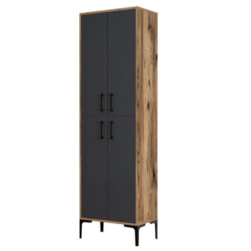 Colonne De Rangement Bois Et Gris Yanka