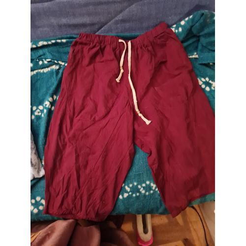 Bermuda-Short Homme Bordeaux En Lin