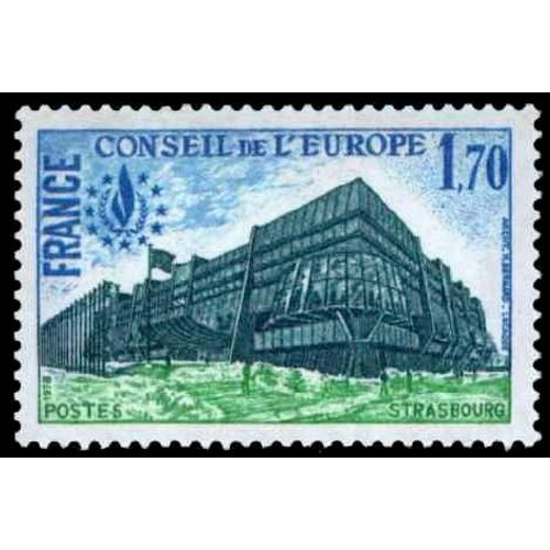 Timbre N°S.59 Y&t 1,70f Bleu, Émeraude Et Vert-Bleu Conseil De L'europe