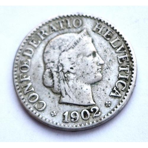 Pièce De Monnaie 10 Centimes Tête De Libertas 1902 Suisse