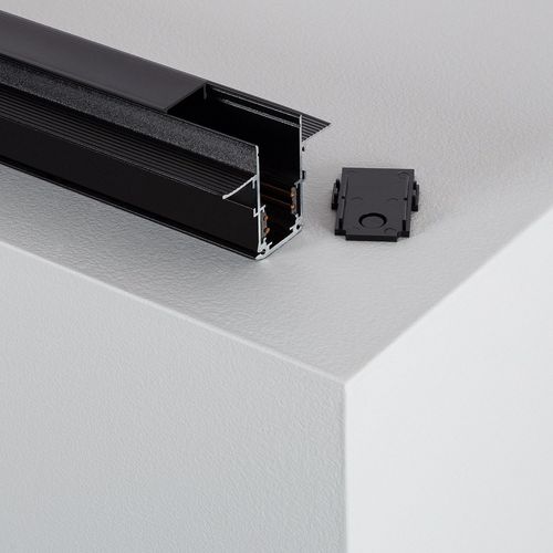 Rail Magnétique 20mm Encastrée 48v 2m Noir