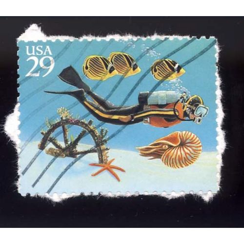 Timbre U S A Plongeur 29 Cents