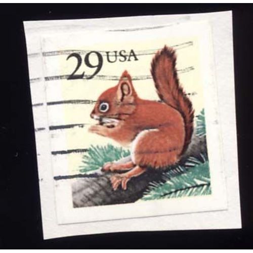 Timbre U S A, Écureuil, 29 Cents Oblitéré