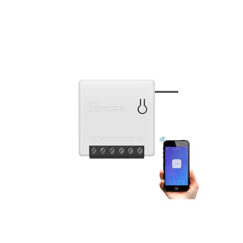 Interrupteur WiFi Compatible avec Interrupteur Conventionnel SONOFF Mini R2 10A Blanc