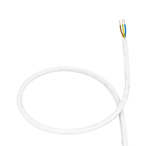 Câble Électrique Textile Blanc 5 m