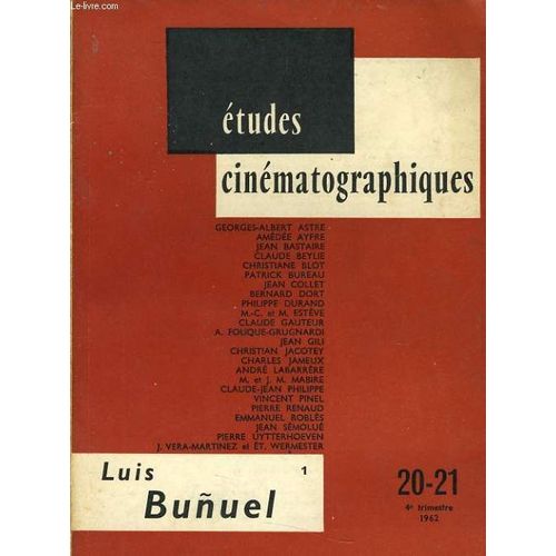 Etudes Cinematograhiques N° 20-21 - Louis Bunel