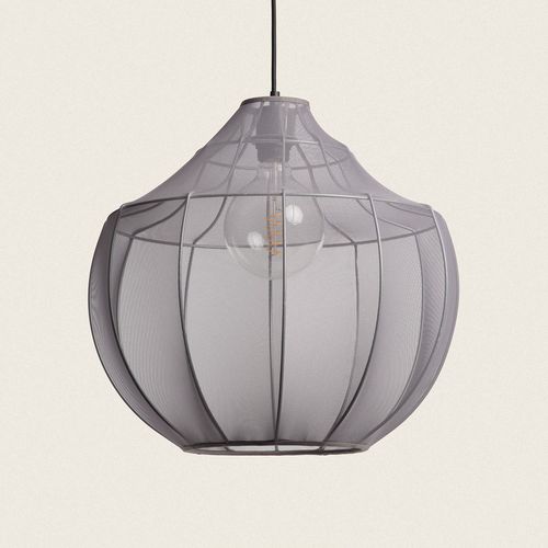 Suspension Métal Et Tissu Ayla Gris Fumée