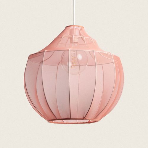 Suspension Métal Et Tissu Ayla Terre Cuite