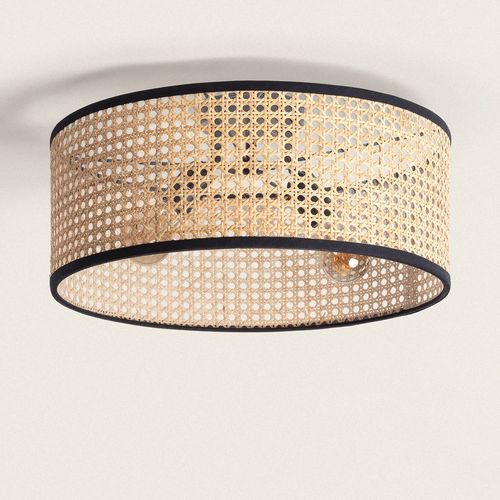 Plafonnier En Rotin Huela Naturel