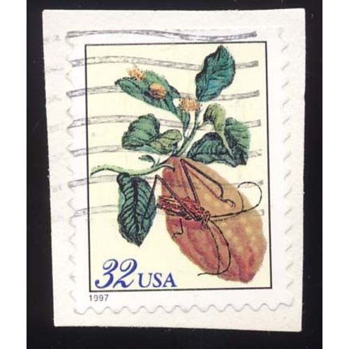 Timbre U S A, Cacao, 32 Cents Oblitéré