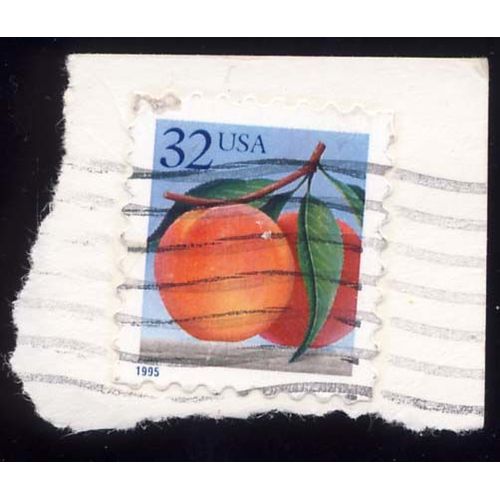 Timbre U S A, Abricot, 32 Cents, Oblitéré