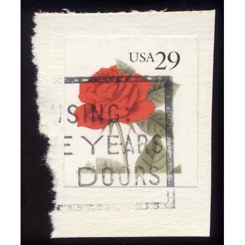 Timbre U S A, Rose, 29 Cents, Oblitéré