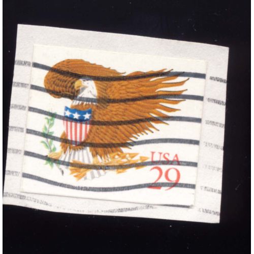 Timbre U S A, Armoirie U S, 29 Cents Rouge, Oblitéré