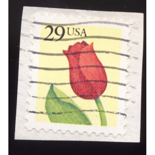 Timbre U S A, Tulipe,  29 Cents, Oblitéré