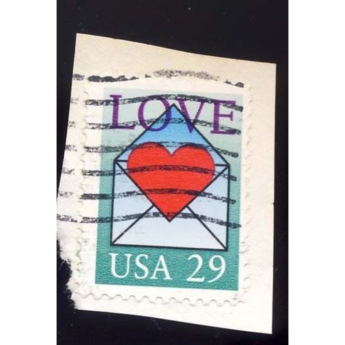 Timbre U S A, Love, 29 Cents, Oblitéré