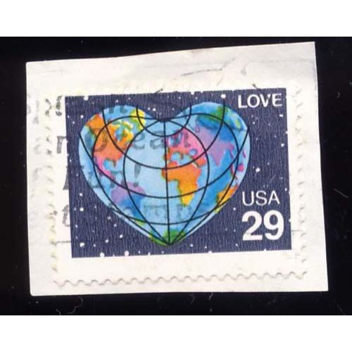 Timbre U S A, Love Terrestre, 29 Cents, Oblitéré