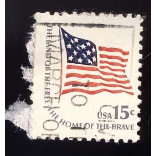 Timbre U S A, The Hand Of The Free, The Home Of The Brave, 15 Cents Oblitéré