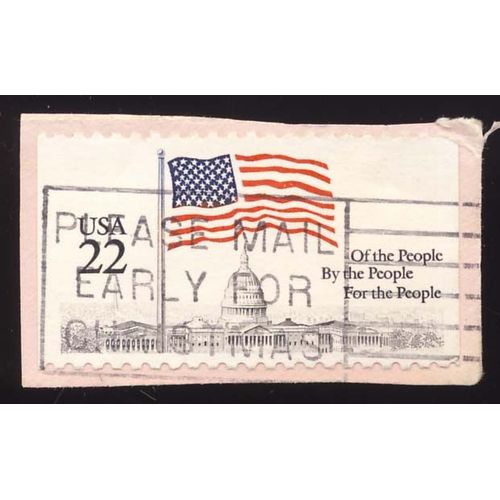 Timbre U S A, Of The People, By The People, For The People, 22 Cents, Oblitéré