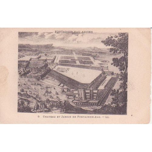 Fontainebleau - Château Et Jardin - D'après Une Gravure Ancienne - Be - Ref 060323