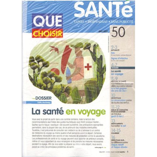 Que Choisir Santé  N 50 : La Santé En Voyage