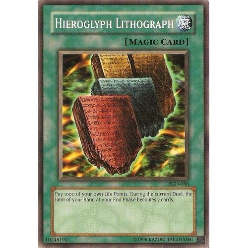 Yu Gi Oh - Hieroglyph Lithograph - Pgd-086 - Commune - Anglais - Pharaonic Guardian